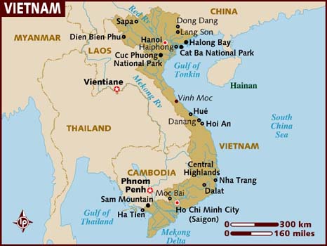 map of vietnam